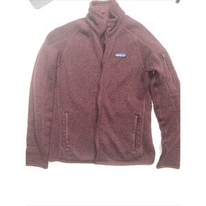 Patagonia Jacket Womens Small Red Maroon Worn Wear Pockets Outdoors Ladies